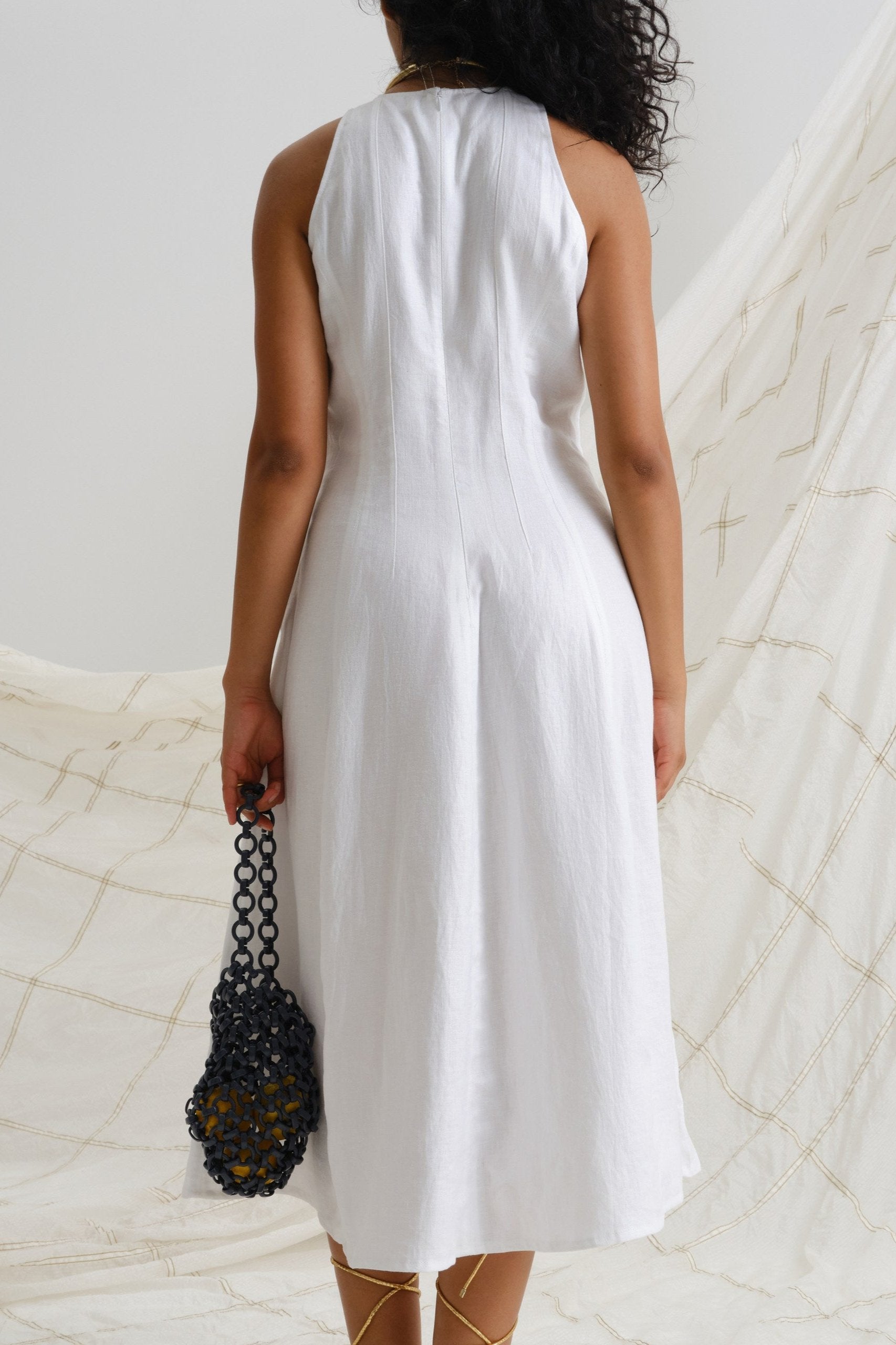 White linen dress Goryanka White linen dress Goryanka