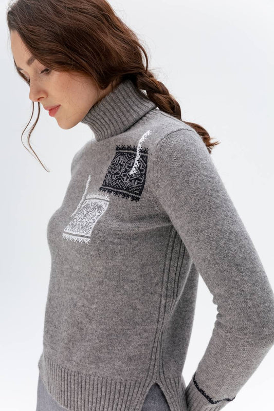 Grey turtleneck